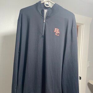 Black Johnnie-O Boston College Pullover Performance 1/4 Zip Size XL